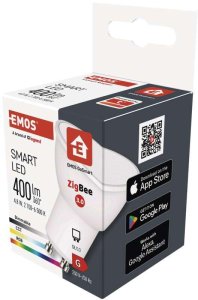 Emos GoSmart Żarówka LED MR16 / GU10 / 4,8 W / 400 lm / RGB / ściemnialna / Zigbee / ZQZ832R 2