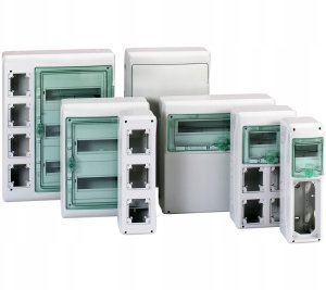 Rozdzielnica 1x3 natynkowa Mini Mureva IP65 mMRV-1-3-NT-T drzwi transparentne 13975 2