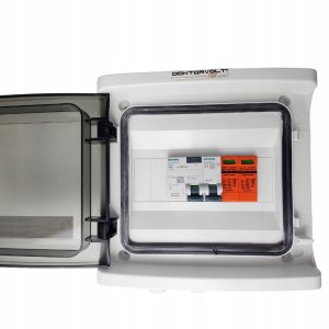 Doktorvolt Doktorvolt Rozdzielnica PV Fotowoltaiczna Solarna AC SIEMENS 1F C20A 25A 300mA T1 T2 0720 DV-0720-FOT 2