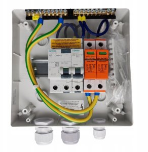 Doktorvolt Doktorvolt Rozdzielnica PV Fotowoltaiczna Solarna AC SIEMENS 1F C20A 25A 300mA T1 T2 0720 DV-0720-FOT 3