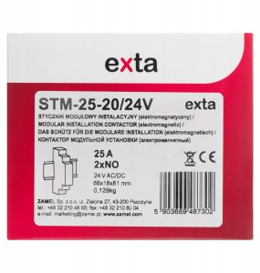 Stycznik modułowy instalacyjny 25A 2Z 24VDC typ: STM-25-20/24V EXT10000289 9