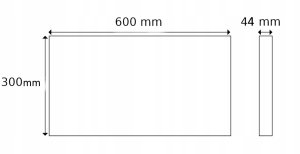 Ecolight Rama montażowa do panelu led 600x300x44 zatrzaskowa aluminium biała EC20200 3
