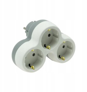 Plastrol Rozgałęźnik wtyczkowy trzykrotny z/u schuko R-31S/B W-72005 2