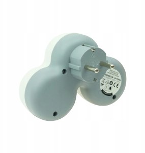 Plastrol Rozgałęźnik wtyczkowy dwukrotny z włącznikiem z/u schuko R-21BWS/S/B W-72003 3