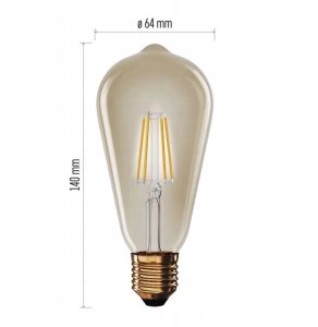 Żarówka LED Vintage E27 4,5W (40W) 420lm 2200K ciepła biel Z57032 2