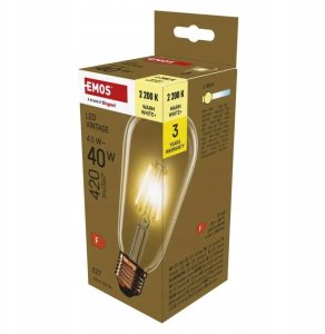 Żarówka LED Vintage E27 4,5W (40W) 420lm 2200K ciepła biel Z57032 4