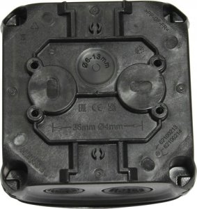 Hensel Puszka odgałęźna 84x84x55mm without clamps with membrane glands IP66 black DK 0100 BZ 62000465 7