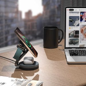 Ładowarka Adam Elements Mag 360 - magnetyczna stacja ładująca 3w1 z certyfikatem Qi2 5