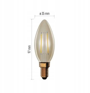 Emos Żarówka LED Vintage świeczka E14 2,5W (20W) 225lm 2200K ciepła biel Z53012 2