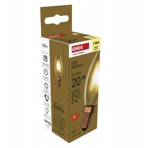 Emos Żarówka LED Vintage świeczka E14 2,5W (20W) 225lm 2200K ciepła biel Z53012 9