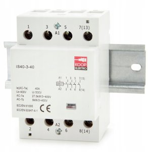 Stycznik modułowy 40-40 40A 4NO 230V 3P 3-FAZ IS40-3-40 4
