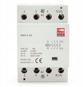 Stycznik modułowy 40-40 40A 4NO 230V 3P 3-FAZ IS40-3-40 5