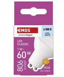 Żarówka LED Classic GU10 7W (60W) 806lm 6500K zimna biel ZQ8E44 5