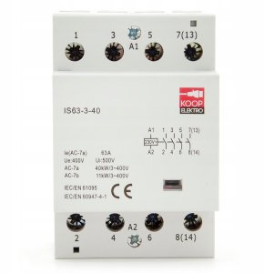Stycznik modułowy 63-40 63A 4NO 230V 3P 3-FAZ IS63-3-40 5