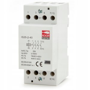 Stycznik modułowy 25-40 25A 4NO 230V 2P 3-FAZ IS25-2-40 4