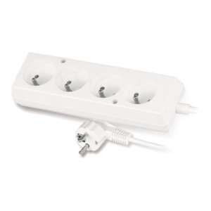 Przedłużacz 4-gniazda z/u 10A 5m /OMY 3x1/ biały PS-470 T-105690 2