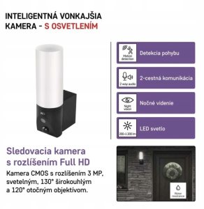 Kamera IP Emos Zewnętrzna kamera obrotowa IP-310 TORCH z Wi-Fi, czujnikiem ruchu i lampą, IP65 czarna H4065 10