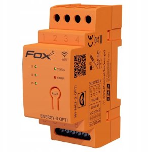 Zestaw monitor licznik zużycia energii WI-MEF-3-OPTI-100A Wi-Fi + zabezpieczenie LK-BZ-3 4
