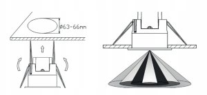Mikrofalowy czujnik obecności do zabudowy, 360 stopni IP20 DRO-11 8