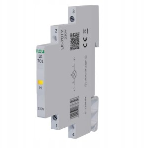 Lampka modułowa 1-fazowa żółta LED Slim 1/2 modułu 230V LK-701Y 2