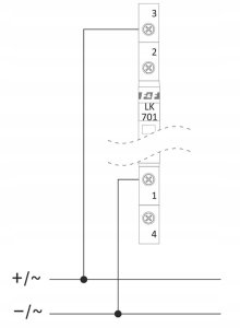 Lampka modułowa 1-fazowa żółta LED Slim 1/2 modułu 230V LK-701Y 4