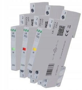 Lampka modułowa 1-fazowa zielona LED Slim 1/2 modułu 230V LK-701G 2