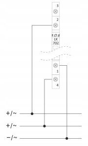Lampka modułowa 1-fazowa czerwona/zielona LED Slim 1/2 modułu 230V LK-702 4