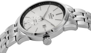 Zegarek Bisset Szwajcarski zegarek męski AUTOMAT AMBER szklany szafir srebrny st 3