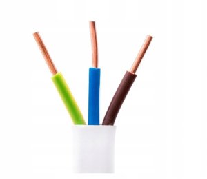 Shumee Kabel instalacyjny płaski YDYp 3x1,5mm2 biały 450/750V drut Eltrim /100m/ 2