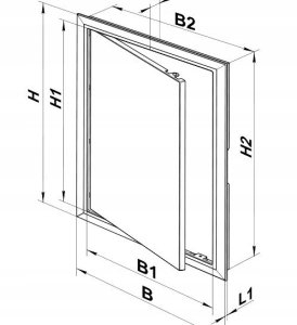 Vents Drzwiczki rewizyjne 300x300mm biały DR30X30 2