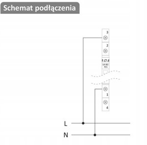 FF Lampka modułowy 1-fazowa z zabezpieczeniem czerwony 1/3S LED 230V LK-BZ-701R 4