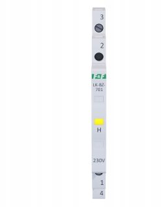 Lampka modułowa 1-fazowa z zabezpieczeniem żółta 1/3S LED 230V LK-BZ-701Y 2