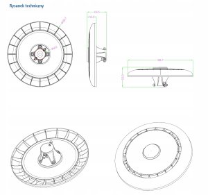 Oprawa LED PARKOWA 80W 9600lm barwa naturalna 4000K IP65 HLP080KN 5