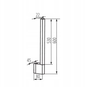 Kinkiet Kanlux Oprawa elewacyjna liniowa LED YALTE S 06 8W NW-B 370lm 4000K neutralna barwa IP54 regulowany kąt 330 st. czarny 38890 2