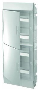 Rozdzielnica modułowa podtynkowa Mistral41F 4x12 48M IP41 100A II klasa drzwi pełne N+PE śrubowe 41A12X41A 1SLM004102A1108 2