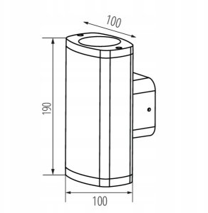 Kinkiet Kanlux Oprawa ZEVI EL 2GU10 G 2xmax 10W IP54 elewacyjna podwójna złączka kinkiet szary 38883 2