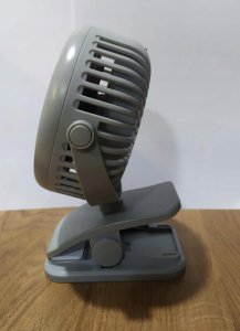 Wentylator biurkowy USB 5W z klipsem szary 15x7,5x17cm VO2547 3
