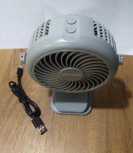 Wentylator biurkowy USB 5W z klipsem szary 15x7,5x17cm VO2547 5