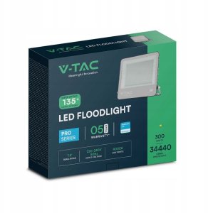 Naświetlacz V-TAC Projektor LED 300W 34440lm 4000K Dioda SAMSUNG IP65 Czarny 23825 2