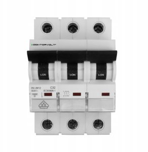 Doktorvolt Wyłącznik nadprądowy MCB 10kA 3P 32A VDE C32A Doktorvolt DV-3912 3
