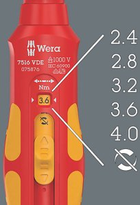Wera Rękojeść dynamometryczna 2,4-4 Nm izolowana Safe-Torque 7508 Kraftform SPEED 5