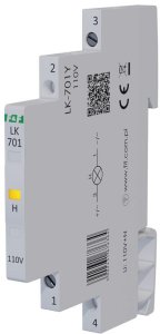 Lampka modułowa 1-fazowa żółta 110V AC 1/2 modułu LK-701Y-110 2