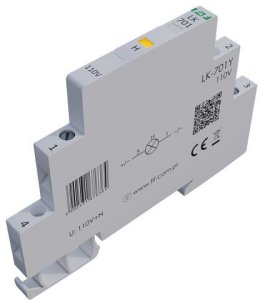 Lampka modułowa 1-fazowa żółta 110V AC 1/2 modułu LK-701Y-110 3