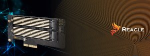 Reagle ADAPTER DYSKU SSD M.2 KARTA PRZEJŚCIÓWKA PCIe 4.0 X4 64Gbps 2w1 NVME SATA 2