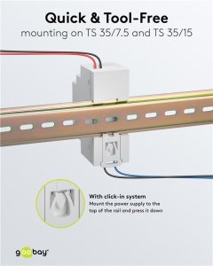 Goobay Zasilacz na szynę DIN 12 V (DC), 2,5 A, 30 W 6