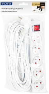 Blow Przedłużacz sieciowy 5G 10M biały 98-790 2