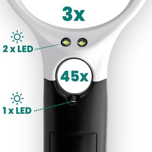 Lornetka EverActive Lupa powiększalnik z oświetleniem LED MG-01 4