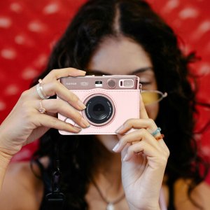 Pokrowiec LoveInstant Etui Pokrowiec Futerał Case Osłona Torba Do Fujifilm Instax Mini Evo / Różowy / Poziomy 11