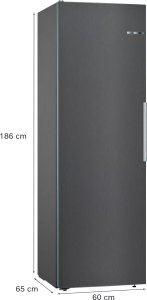 Lodówka Bosch Refrigerator Free standing Larder, Height 186 cm, Fridge net capacity 346 L, Display 6