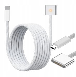 Kabel zasilający USB-C do MagSafe 3 - szybkie ładowanie 140W, przewód 2 m, do Apple MacBook, wytrzymały i bezpieczny - Alogy Pow 9